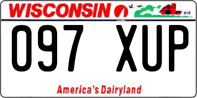 WI license plate 097XUP