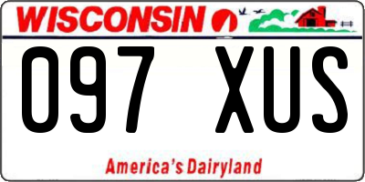 WI license plate 097XUS