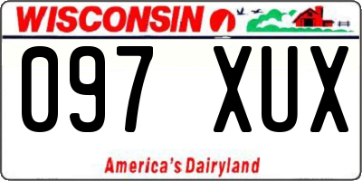 WI license plate 097XUX