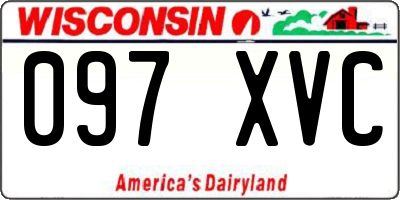 WI license plate 097XVC