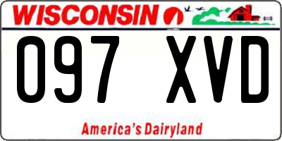 WI license plate 097XVD