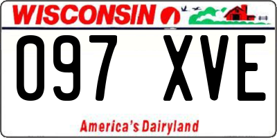 WI license plate 097XVE