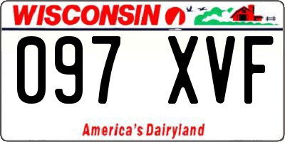 WI license plate 097XVF
