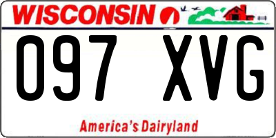 WI license plate 097XVG