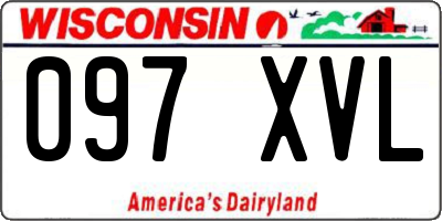 WI license plate 097XVL