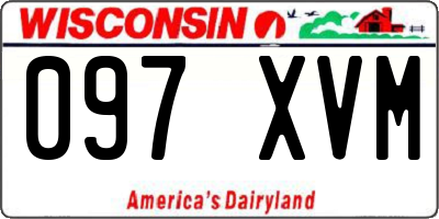 WI license plate 097XVM