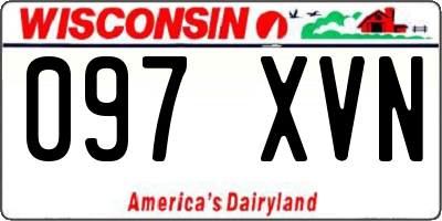 WI license plate 097XVN