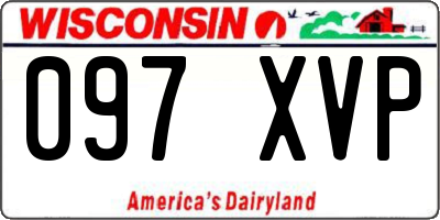 WI license plate 097XVP