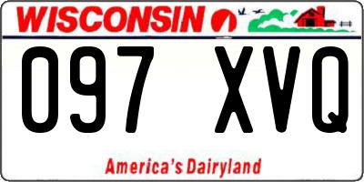 WI license plate 097XVQ