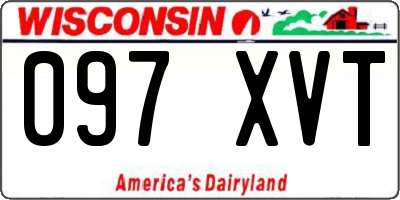 WI license plate 097XVT