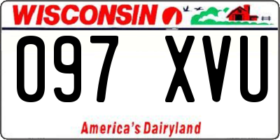 WI license plate 097XVU