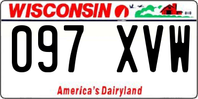 WI license plate 097XVW