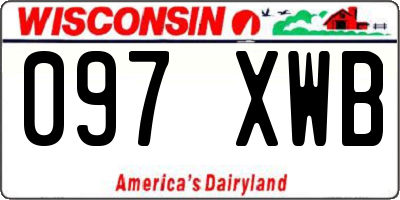 WI license plate 097XWB
