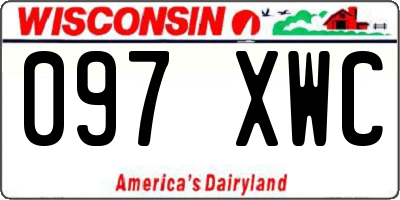 WI license plate 097XWC