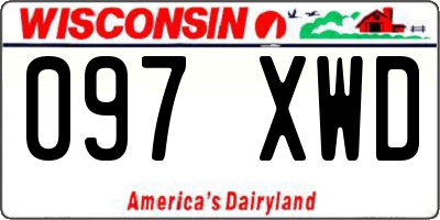 WI license plate 097XWD