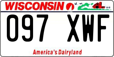 WI license plate 097XWF