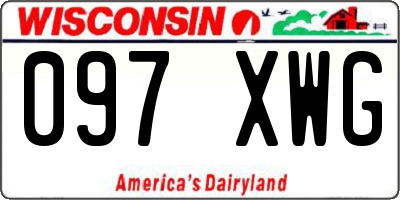 WI license plate 097XWG