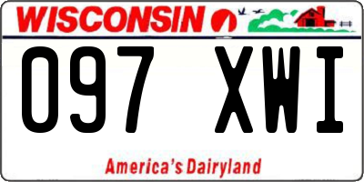 WI license plate 097XWI