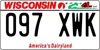 WI license plate 097XWK