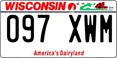 WI license plate 097XWM