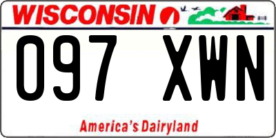 WI license plate 097XWN