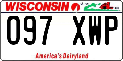 WI license plate 097XWP