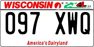 WI license plate 097XWQ