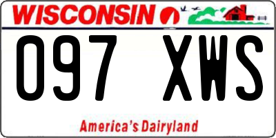 WI license plate 097XWS