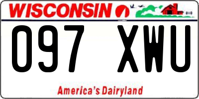 WI license plate 097XWU