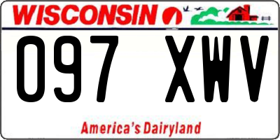 WI license plate 097XWV