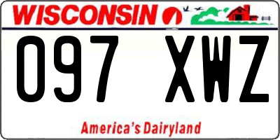 WI license plate 097XWZ