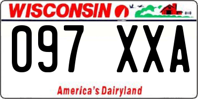 WI license plate 097XXA