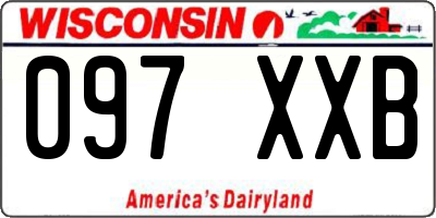 WI license plate 097XXB