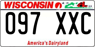 WI license plate 097XXC