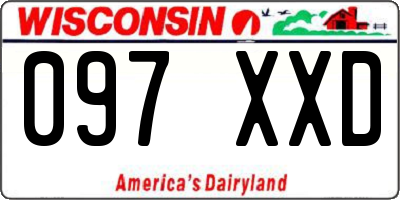 WI license plate 097XXD