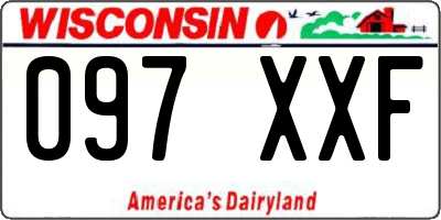 WI license plate 097XXF