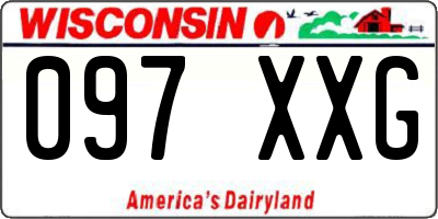 WI license plate 097XXG