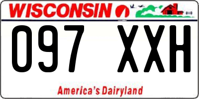 WI license plate 097XXH