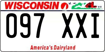 WI license plate 097XXI
