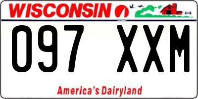 WI license plate 097XXM