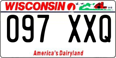 WI license plate 097XXQ