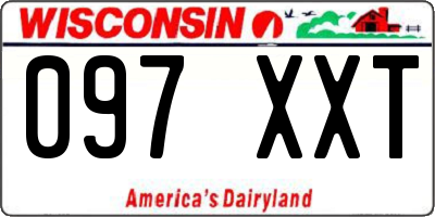 WI license plate 097XXT