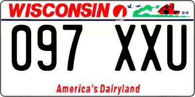 WI license plate 097XXU