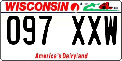 WI license plate 097XXW