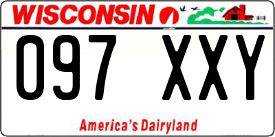 WI license plate 097XXY