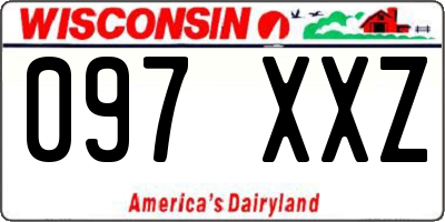 WI license plate 097XXZ