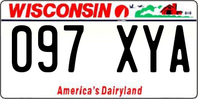 WI license plate 097XYA