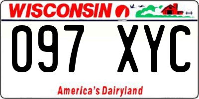 WI license plate 097XYC