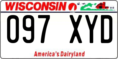 WI license plate 097XYD