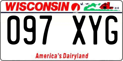 WI license plate 097XYG